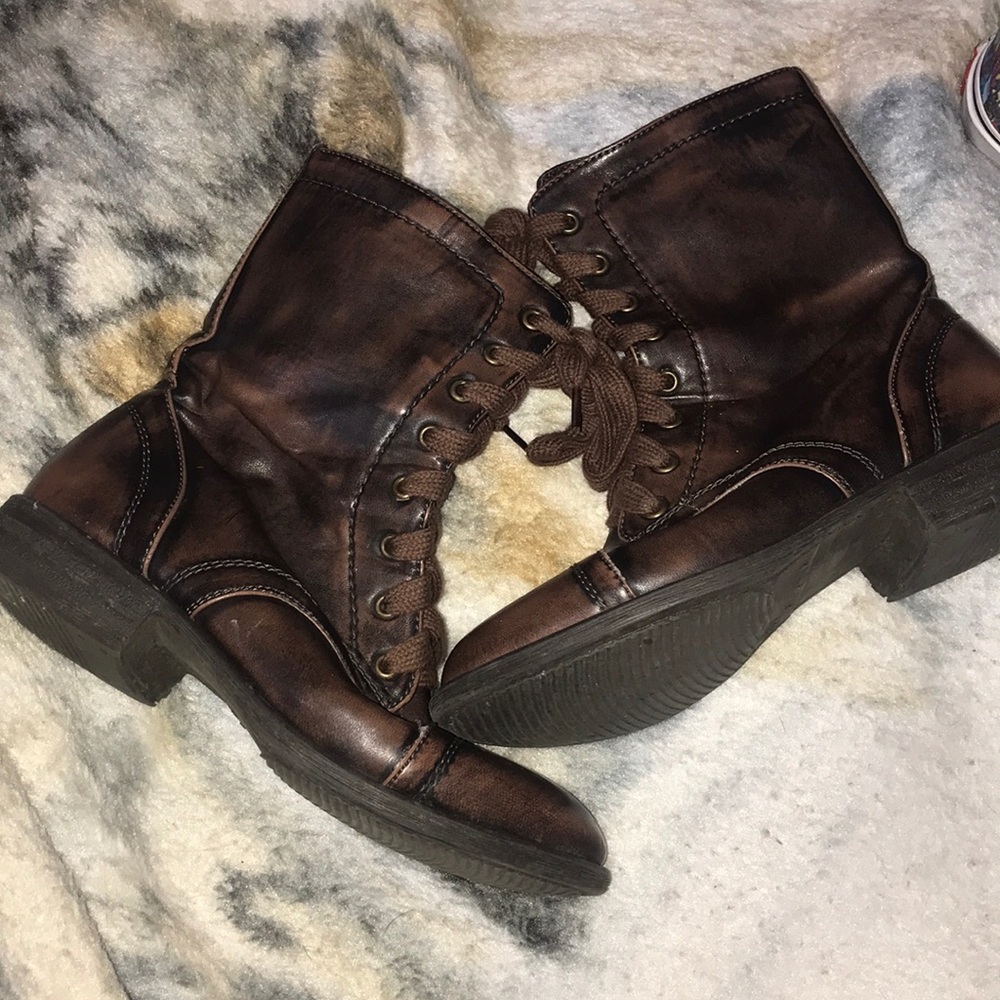 PacSun Distressed Combat Boots